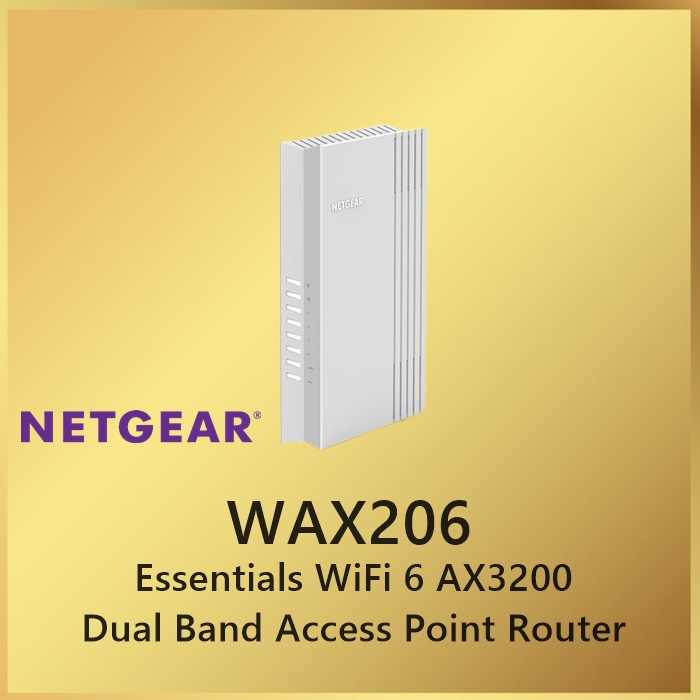 Netgear WAX206 Essentials WiFi 6 AX3200 Dual Band Access Point Router