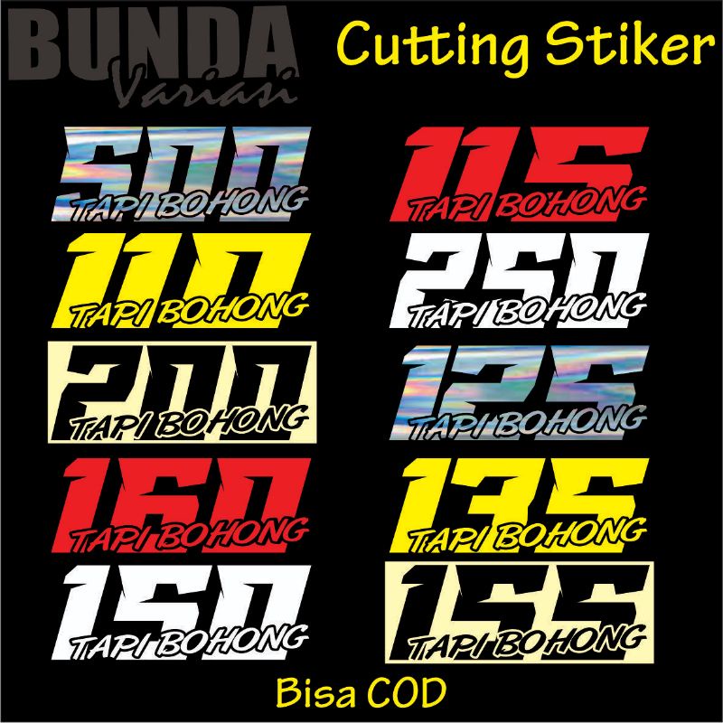 Jual STIKER CC STICKER CUTTING HOLOGRAM REFLECTIVE TAPI BOHONG 110 115 ...