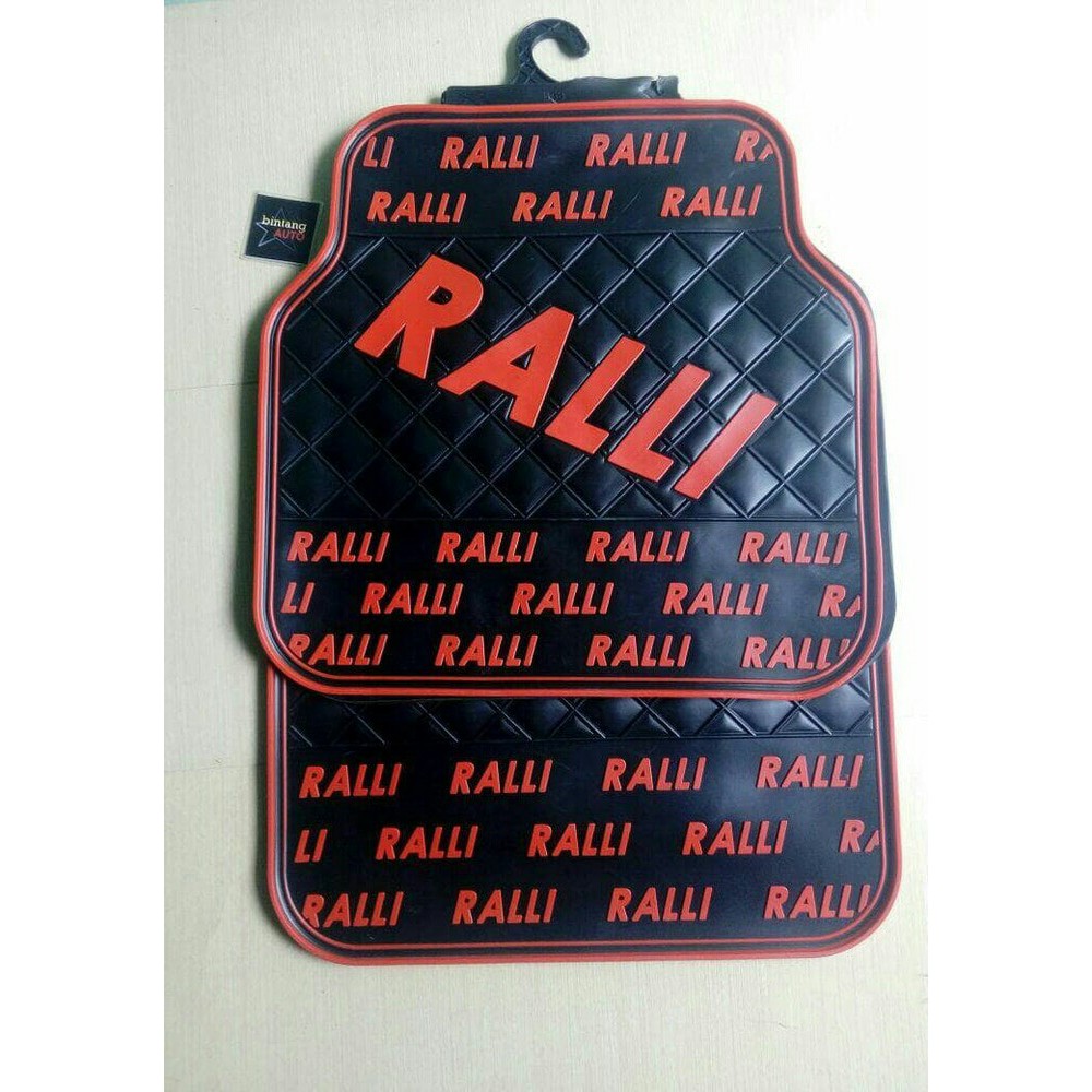 Karpet Mobil Racing Ralliart Warna Hitam