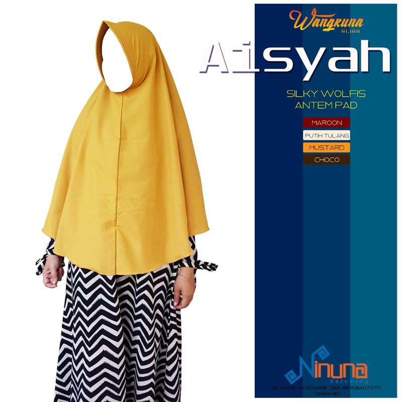 Hijab Jilbab Simple Silky Wolfis Aisyah
