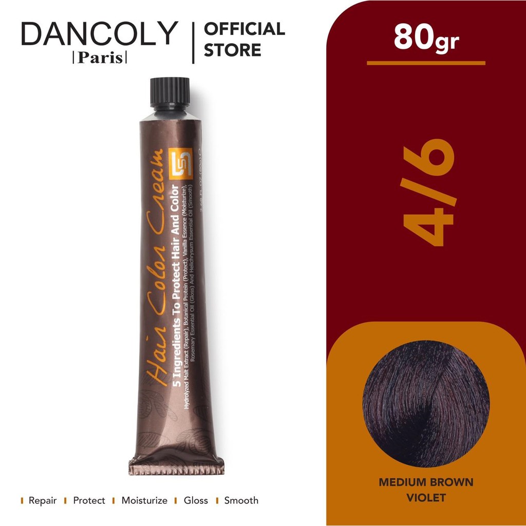

Dancoly Hair Color / Cat Rambut 80 gr + Peroxide 100 ml ( 5 )
