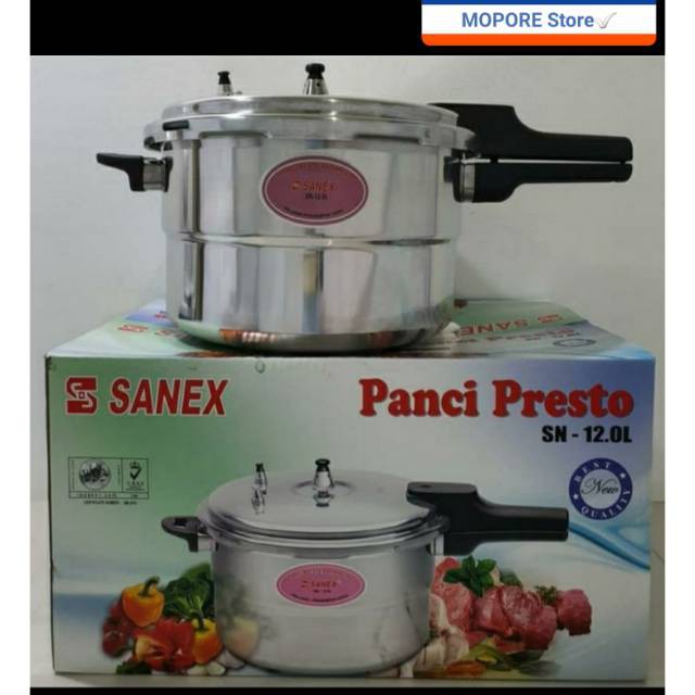 Panci Presto SANEX Kapasitas 12 Liter bodi tebal kapasitas 12 liter new