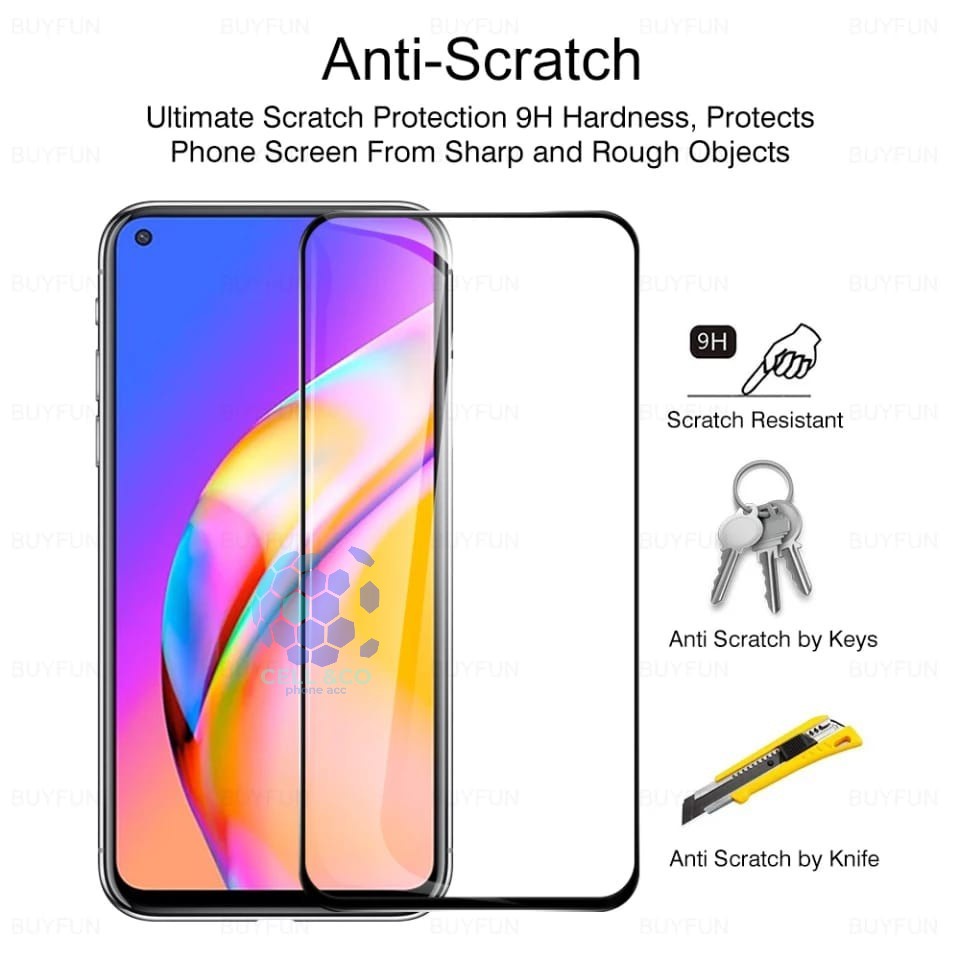 OPPO RENO 5F Tempered Glass Full HD Anti Gores Premium Screen Protector Pelindung Layar OPPO RENO 5F