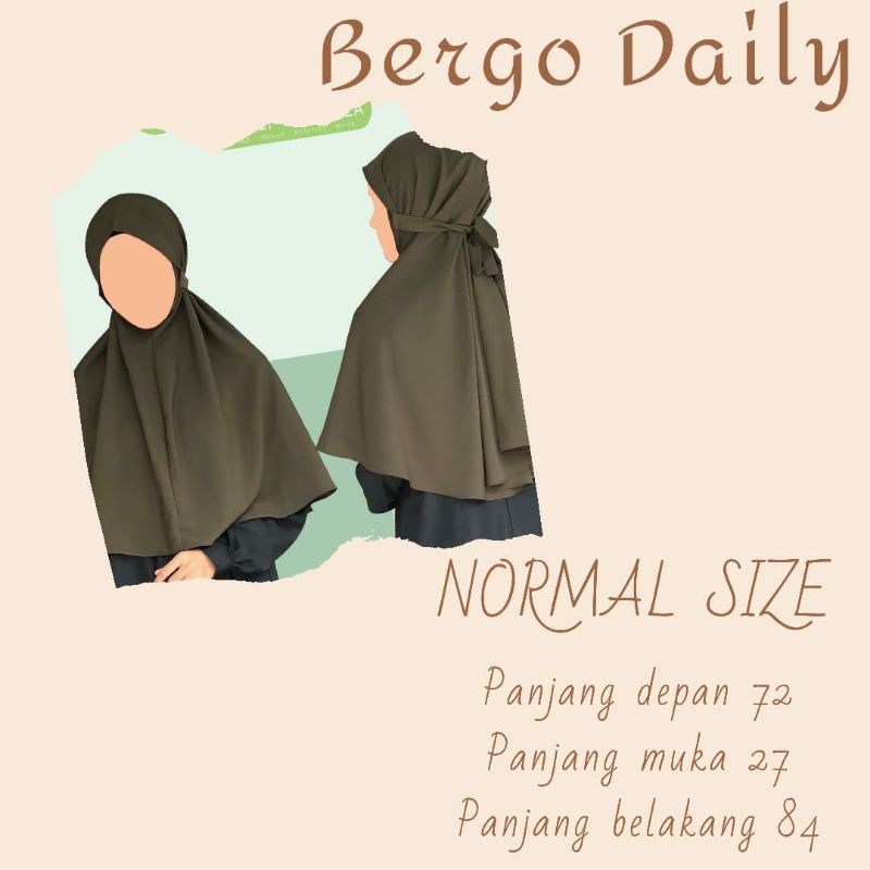 BERGO | Bergo Daily non ped. ped | bahan lady crepe. tory burch