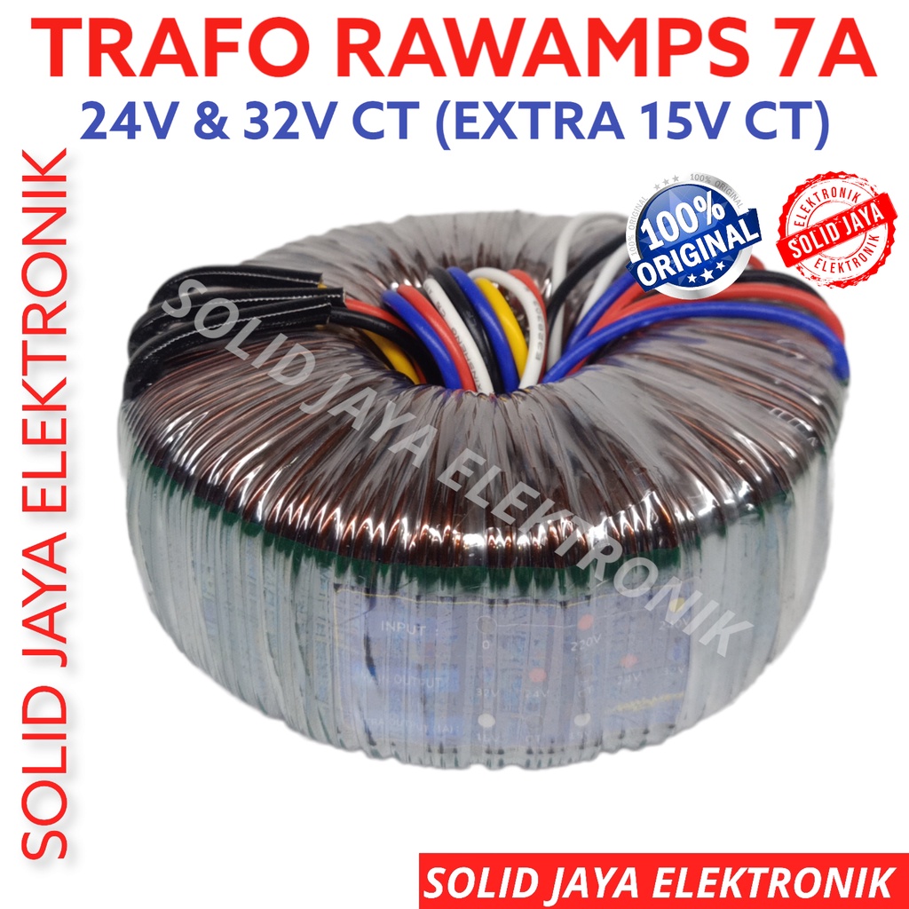 TRAFO DONAT 7A 24V 32V CT RAWAMPS TRAVO TOROID TOROIDAL TRANSFORMER RAW AMPS 7 AMPER CT 24 32 V VOLT MURNI BULAT 7AMPER 7A 24VOLT 32VOLT PLUS EXTRA 15V CT BGR BELL ASLI ORI ORIGINAL