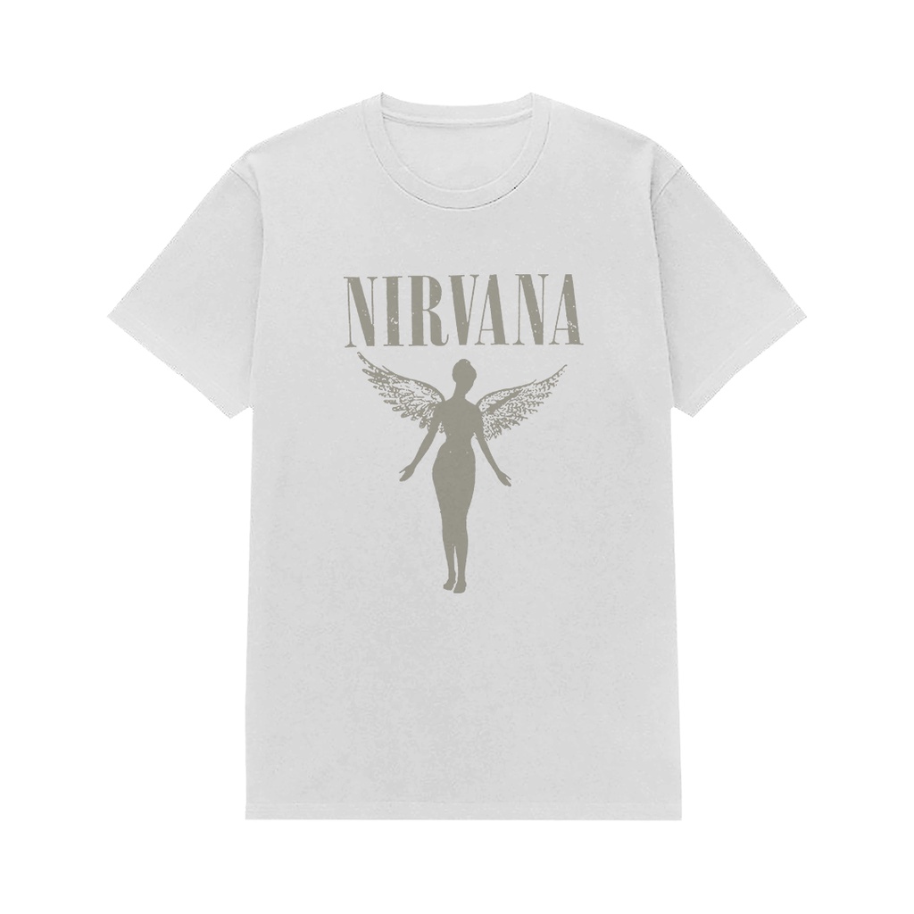 Rocknroll T-shirt Band Nirvana - In Utero Tour White