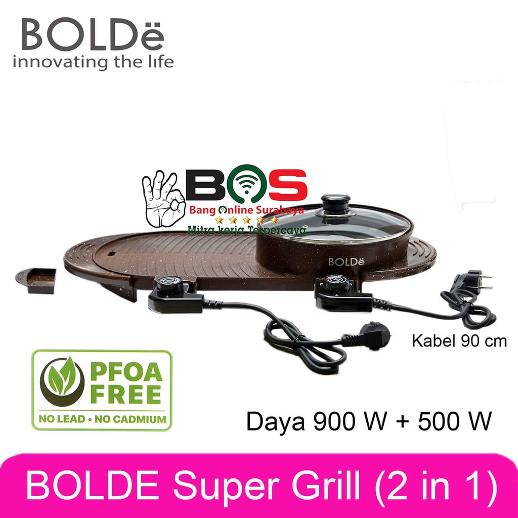 BOLDe Electric Grill 2 in 1 BBQ Grill + Hot Pot Shabu Shabu BOLDe Grill