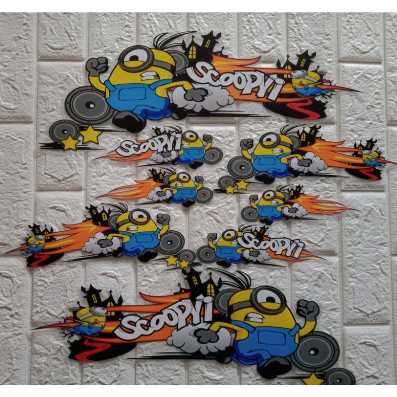 Striping Scoopy Transparan minion