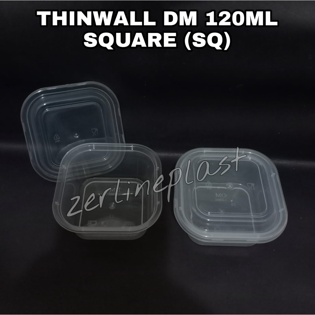 Thinwall DM 120ml / Kotak Makan (SQ / SQUARE) @25pcs