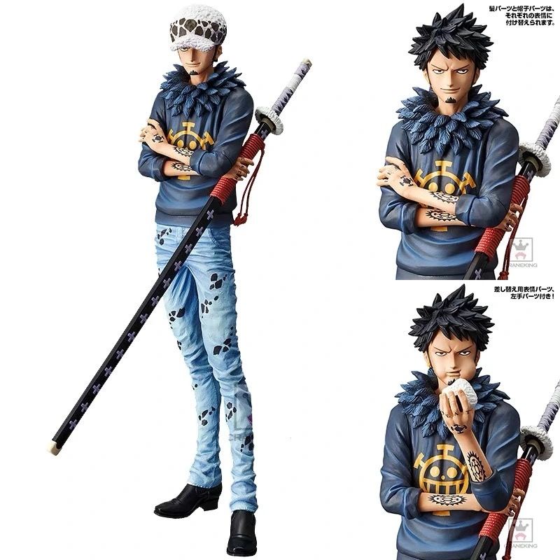 Mainan Action Figure One Piece Grandista DXF Wa no kuni vol.14 Trafalgar Law Kepala Ganda Bahan Pvc