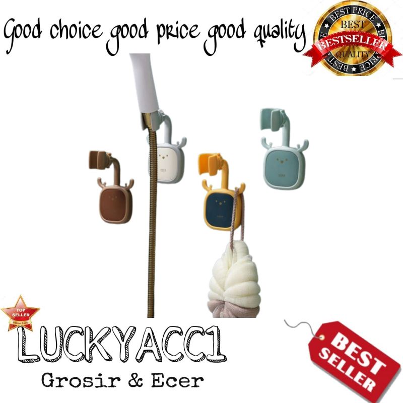LC - Gantungan shower dudukan shower mandi flexible tempel dinding putar 360 holder shower gantungan