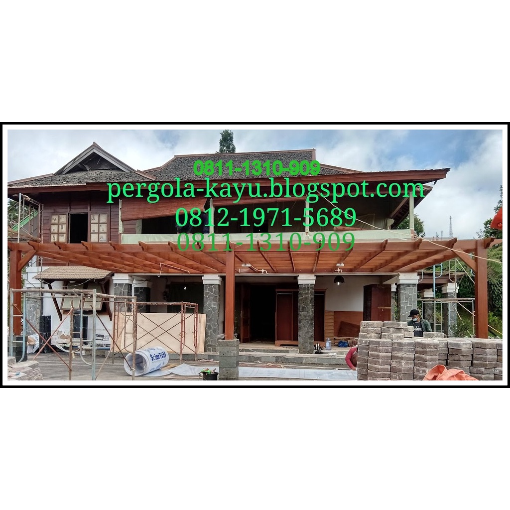 pergola kayu bengkirai