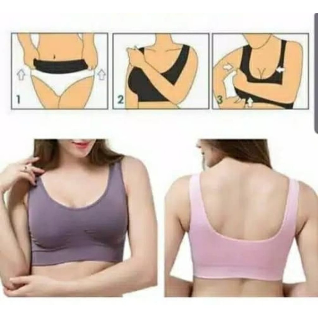 JENIE JAPAN SPORT PUSH UP BRA  1 SET ISI 3 PCS ORIGINAL