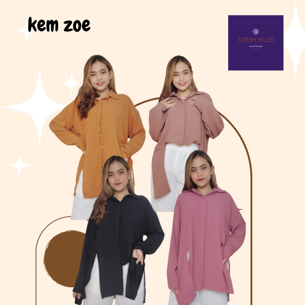 SAVAHHIJAB - KEMEJA OVERSIZE ZOE/KEMEJA WANITA CRINKLE/KEMEJA OVERSIZE