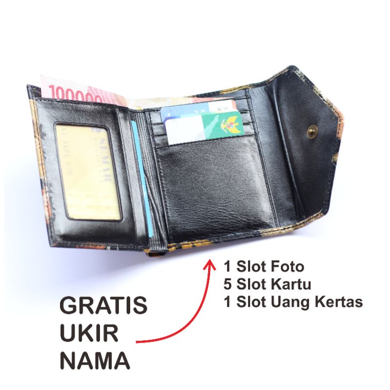 DOMPET WANITA KULIT SAPI ASLI ENVY BANYAK SLOT MODEL SIMPEL / GRATIS GRAVIR NAMA