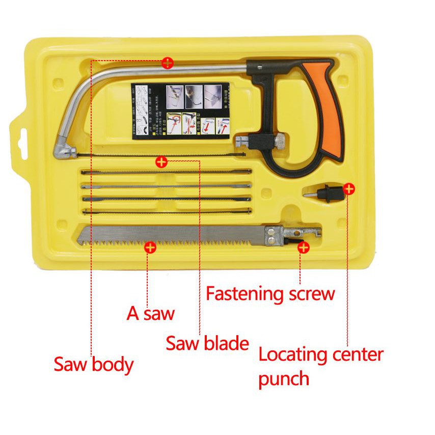 Gergaji Multifungsi Set 3 Way Blade Magic Saw Gergaji Tangan Kayu Besi