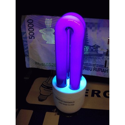 LAMPU PLC UV MONEY DETECTOR 11W 15W 18W 20W ULTRA VIOLET MONEY TESTER E27 PENDETEKSI UANG PALSU