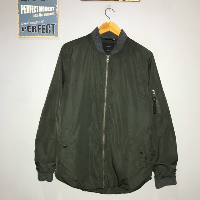 Jaket cotton on original hijau army second bekas 2nd PL preloved