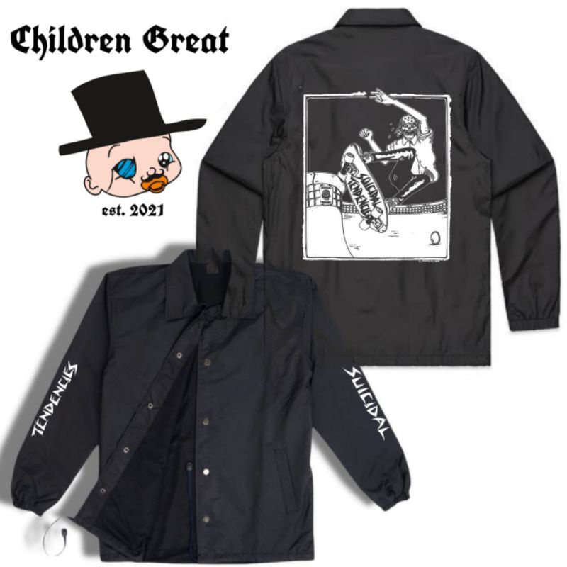 Coach jaket SUICIDAL TENDENCIES jacket BAND vintage windbreakers parasut waterproof taslan polos hit