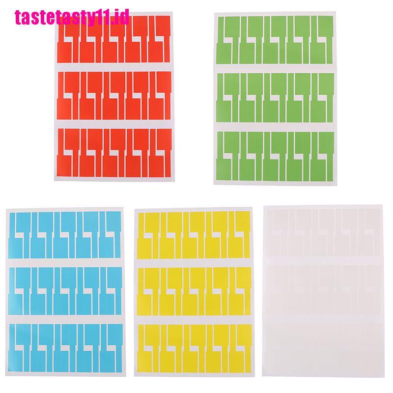 【TTID】30pcs/sheet Self-adhesive Cable Sticker Waterproof Identification Colorfu