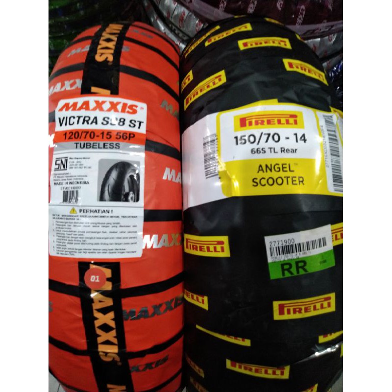 ban motor XMAX PIRELLI 150/70-14 & MAXXIS 120/70-15 SOFT COMPOUND TUBELESS