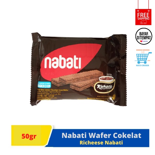 

Richoco Nabati Wafer Rasa Cokelat Kemasan Ekonomis 46gram