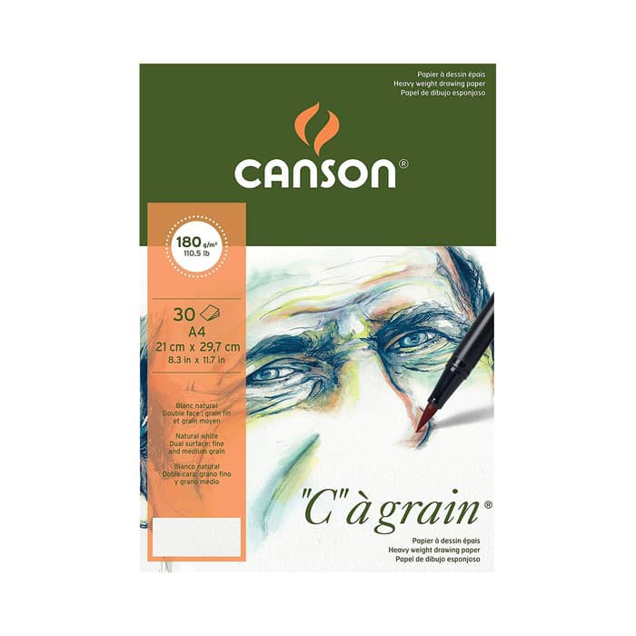 

Canson C a Grain A4 - 180 gsm Heavy Weight Drawing Paper