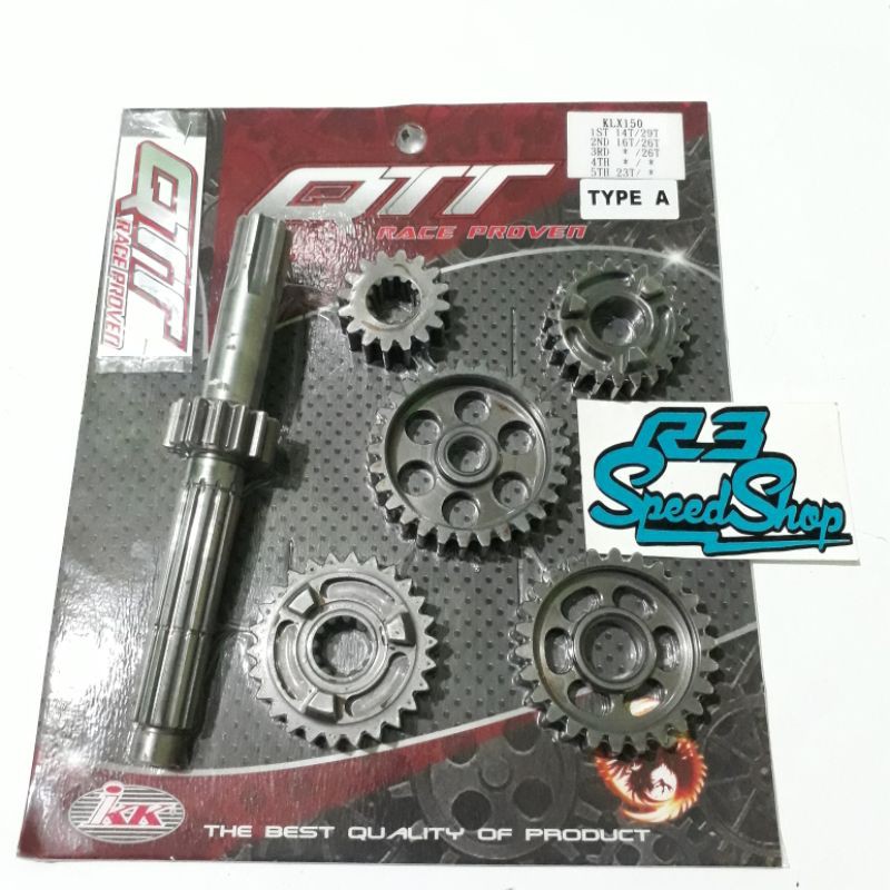 Gigi Rasio KLX DTracker 150 QTT IKK Type A - Gear Ratio KLX Type A QTT