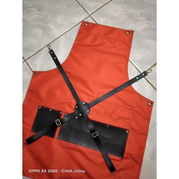 Apron Barber COD (bayar di tempat) Apron barbershop  celemek barista waterproff apron barbershop murah