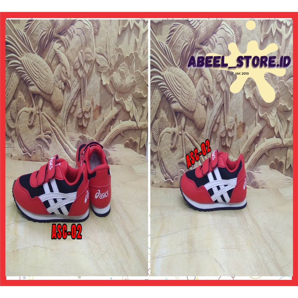 Sepatu Anak Murah dan Keren-Asics-Merah-Putih