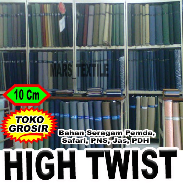 TOKO GROSIR - Kain Bahan Seragam Kantor PNS / SAFARI / JAS / SECURITY / PDH / HIGH TWIST (10 Cm)