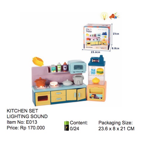 YOFI KITCHEN SET, LIGHTING, SOUND REGARDLESS ELECTRIC E013 HG-9009 Mainan Anak