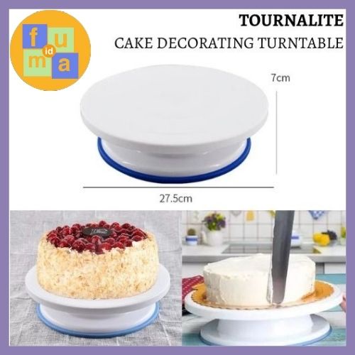 Cake Turnable Table Non Slip / Meja Dekorasi Kue Putar / Cake Decorating Turnable /  Meja Putar Kue Revolving Cake Stand Tempat Kue