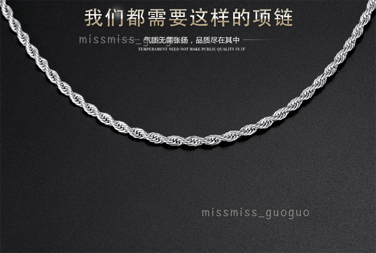 Kalung Rantai Klavikula Bahan Stainless Steel Titanium Gaya Korea Jepang Untuk Pria Dan Wanita