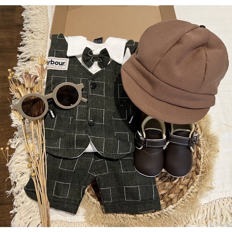 {BEBE ZAYN} Hampers baby/ hampers bayi/ baby gift/ kado bayi/ baby newborn/ Baby Boy/ Baby Boy Set-Tuxedo Bailey Army