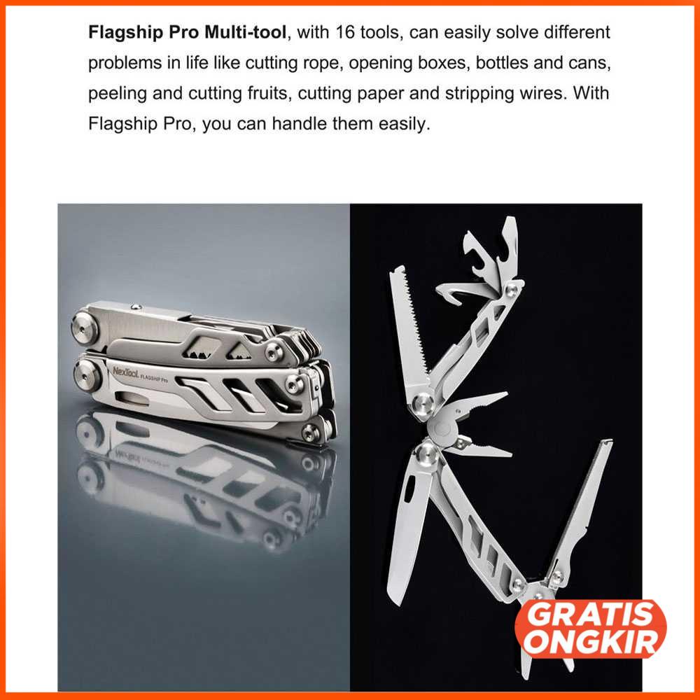 Pisau Lipat Multifungsi 16 in 1 Knife Tool - KT5020