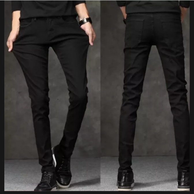 CELANA PANJANG PRIA / JEANS PRIA / CELANA SLIMFIT / SKINNY / PENSIL HITAM