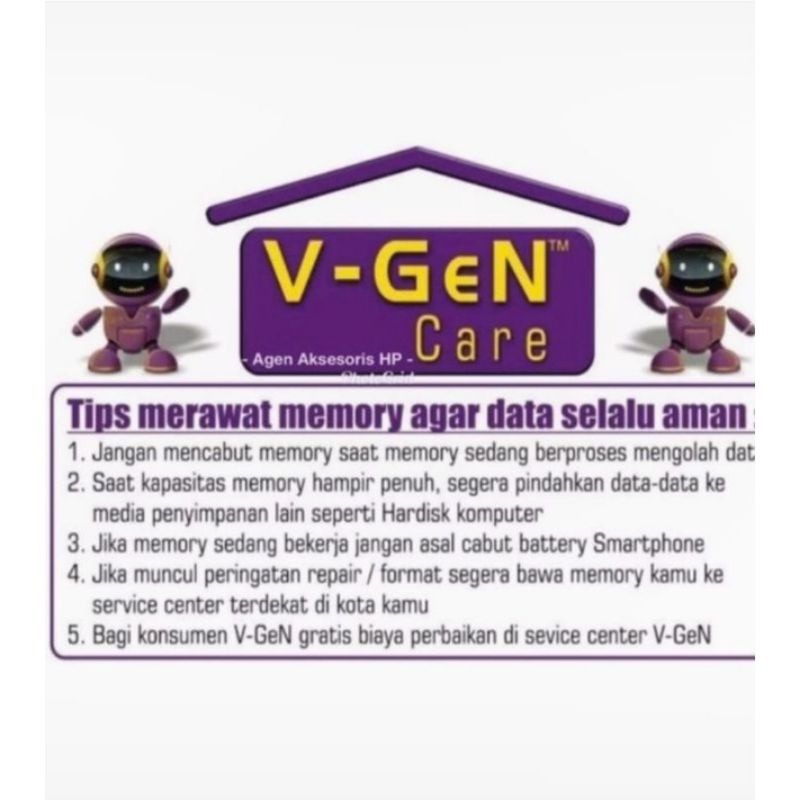 VGen Memory Card V-Gen Micro SD 1GB Original Baru Non Packing 1 GB V Gen