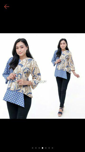 Maura Couple - Sania Ruffle Batik Couple Ori Ndoro Jowi Dnt Garansi Termurah Shopee - Biru Muda El