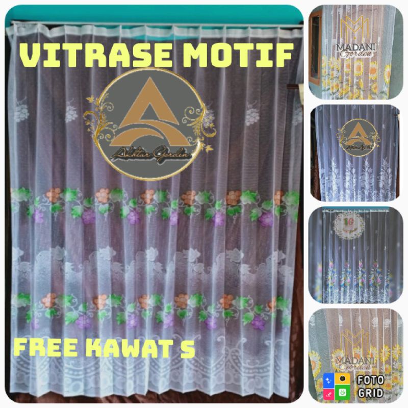 [GROSIR] TERLARIS VITRASE GORDEN JENDELA DAN PINTU BERMOTIF