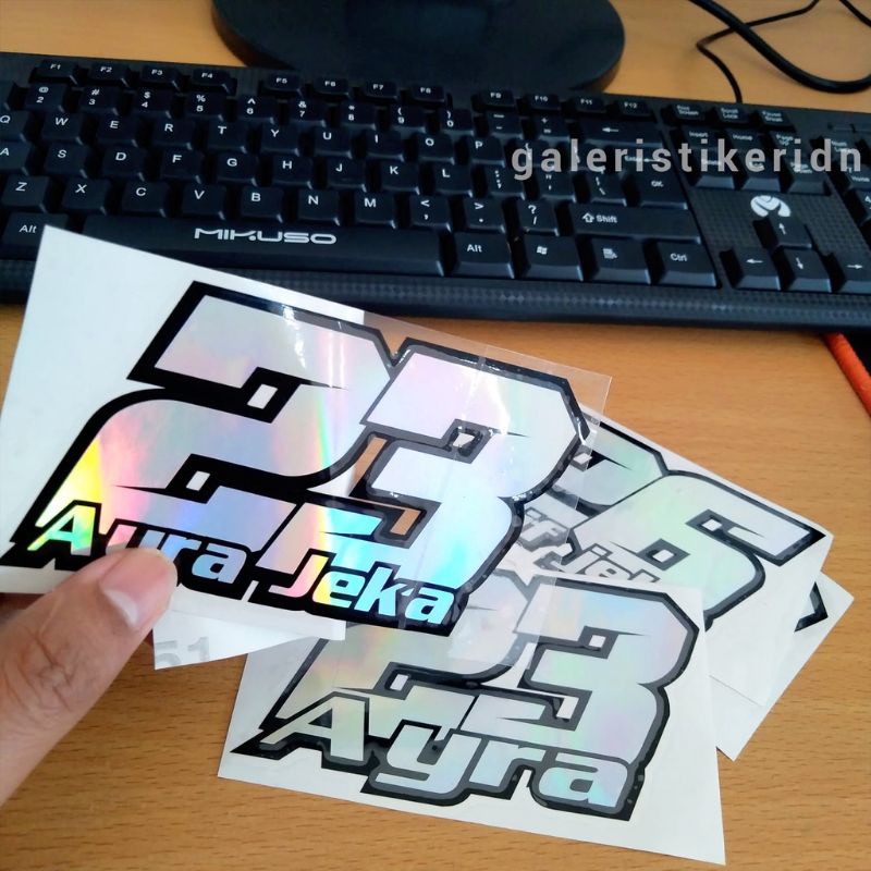 STIKER NOMOR BALAP STICKER NAMA NOMOR BALAP