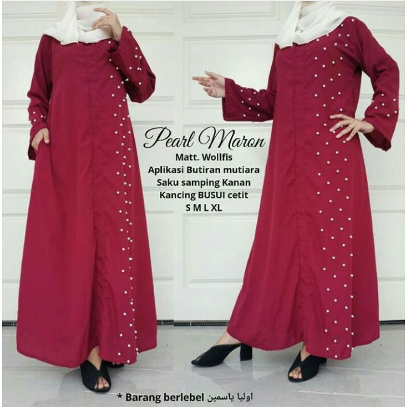 ABAYA PEARL MAROON