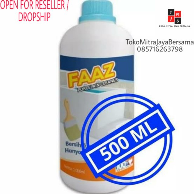 FAAZ PEMBERSIH PORCELAIN CLEANER 500ml FREE 2 SARUNG TANGAN PLASTIK