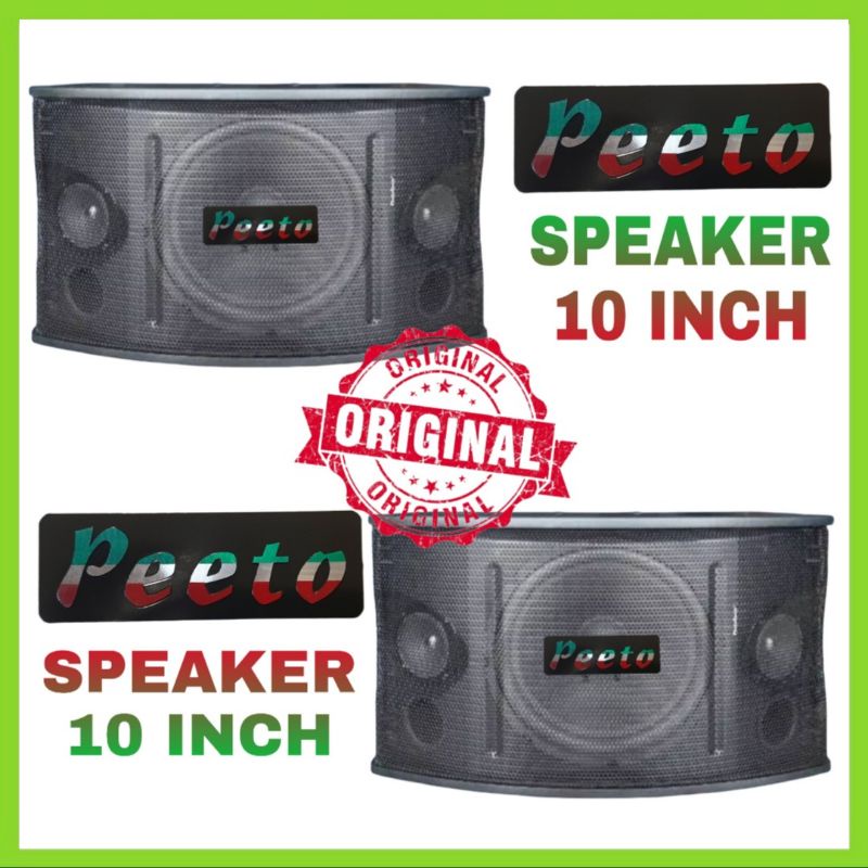 Speaker Pasif PEETO 10 Inch Suara Bagus Desain Italy - 2 Pcs (2 Unit)