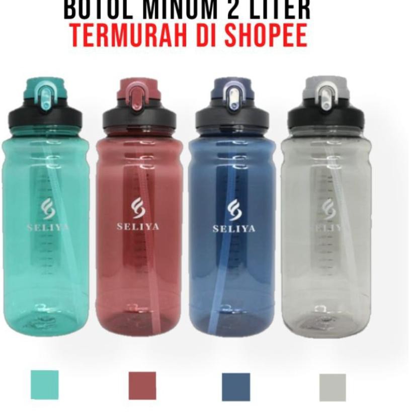 Produk Premium.. Botol Minum SPORT 2 Liter Murah Plastik Berkualitas Seliya BPA FREE NEW MODEL 7199