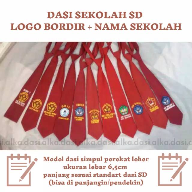 DASI SD CUSTOM BORDIR NAMA SEKOLAH