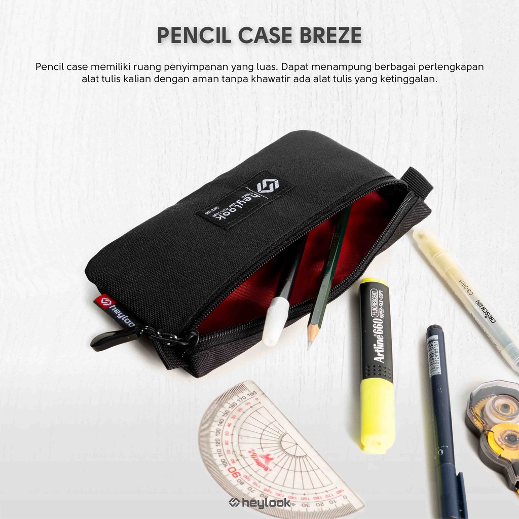 HEYLOOK Project - Tempat Pensil Kotak Pensil BREZE Pencil Case Kostak Anak Atk Sekolah Kuliah Kantor Kerja