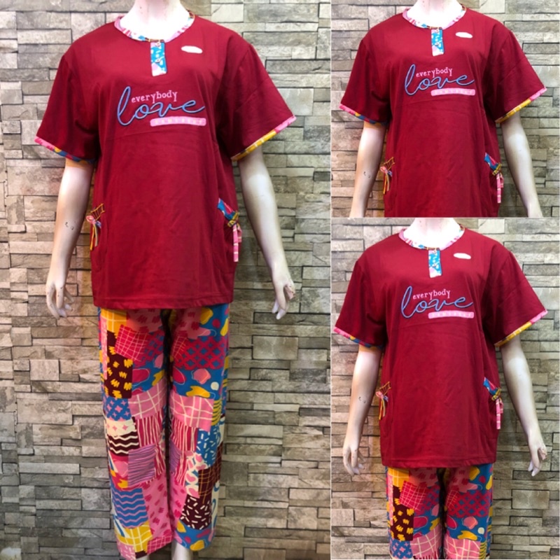 CP FOREVER MAMA SIZE | BAJU TIDUR | PIYAMA | COD-579 Maron
