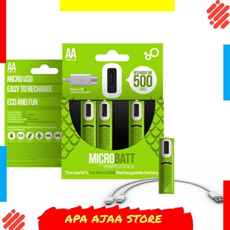 Hot Promo ! MICROBATT Baterai Cas Micro USB 2PCS