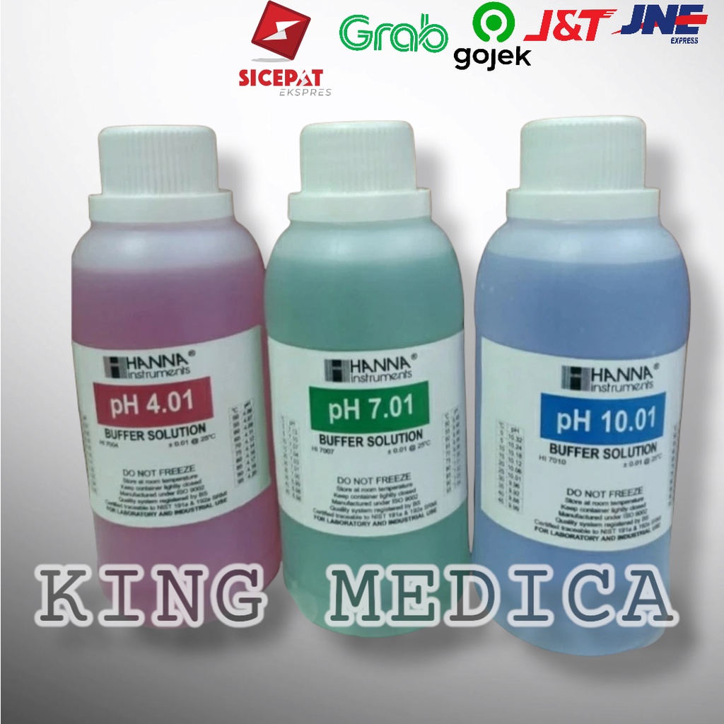 cairan buffer solution ph hanna ph4/ph7/ph10 500ml